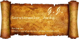 Gerstenmeier Janka névjegykártya